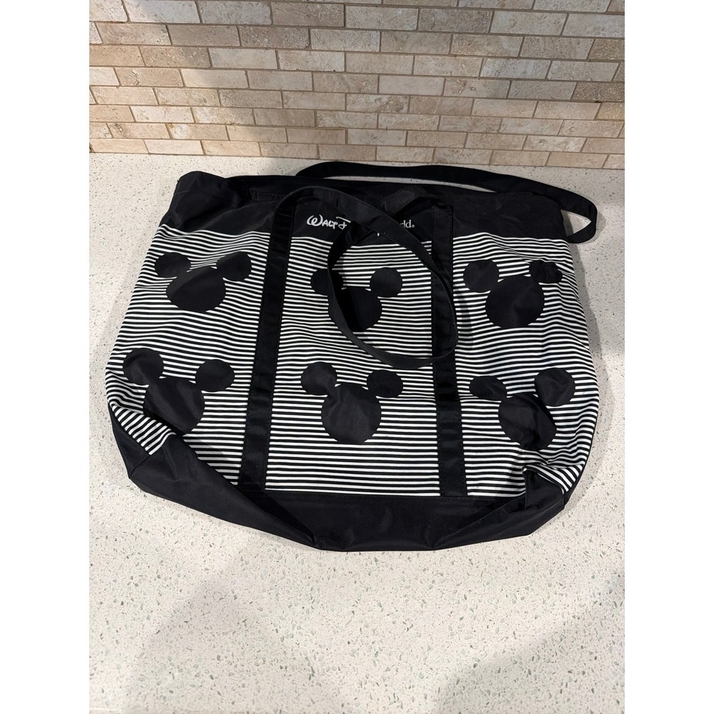 Walt Disney World‎ Mickey Tote Bag Black White Striped